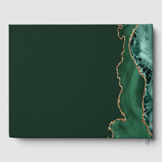 グリーン金ゴールドバー（ユダヤ教の）バル・ミツバーパーティーフォトカスタム ゲストブック (裏面)