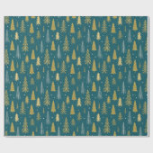 グリーン金ゴールドファンシーグリッター ラッピングペーパー (フラット)