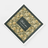 グリーン金ゴールドフローラナプキンスチモダンック食器 (コーナー)