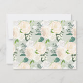 グリーン金ゴールドフローラファースト・ホリー・コミュニオンガール写真 サンキューカード (裏面)