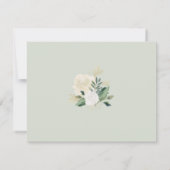 グリーン金ゴールドフローラファースト・ホリー・コミュニオンガール写真 サンキューカード (裏面)