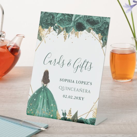 グリーン金ゴールドフローラプリンセスキンセアニェラ 台座サイン (インサイチュ)