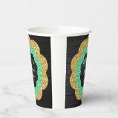 グリーン金ゴールドフローラ卒業パーティー 紙コップ (左)