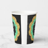 グリーン金ゴールドフローラ卒業パーティー 紙コップ (右)