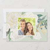 グリーン金ゴールドフローラ結婚グリーンの写真 セーブザデート (裏面)