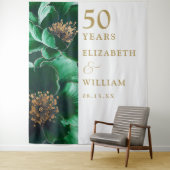 グリーン金ゴールドフローラ50周年記念写真の背景 タペストリー (インサイチュ)