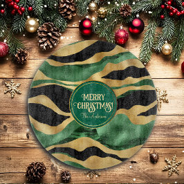 グリーン金ゴールドブラックグリッター波 カッティングボード