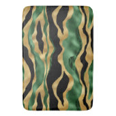 グリーン金ゴールドブラックグリッター波 バスマット (正面縦)