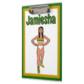 グリーン金ゴールドホワイトダンサー#2 クリップボード (左)