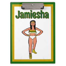 グリーン金ゴールドホワイトダンサー#2 クリップボード