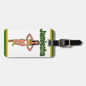 グリーン金ゴールドホワイトダンサー#2 ラゲッジタグ (正面横)