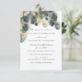 グリーン金ゴールドホワイトファースト・ホリー・コミュニオンクロス 招待状 (スタンド正面)