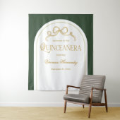 グリーン金ゴールドボーエレガントキンセアニェラ写真背景 タペストリー (インサイチュ)