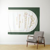 グリーン金ゴールドボーエレガントキンセアニェラ写真背景 タペストリー (インサイチュ(横))