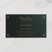 グリーン金ゴールドマエレガントダラ 名刺 (裏面)