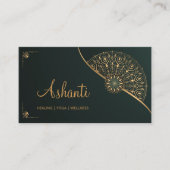 グリーン金ゴールドマエレガントダラ 名刺 (正面)