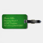 グリーン金ゴールドモスクムーンスター ラゲッジタグ (裏面横)