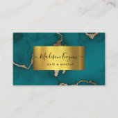 グリーン金ゴールドモダン大理石 名刺 (正面)