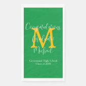 グリーン金ゴールドモノグラムのホワイト卒業パーティー (正面)