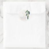 グリーン金ゴールドユーカリプタスブランチ我々はアドレスを移動した ラウンドシール (バッグ)