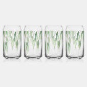 グリーン金ゴールドユーカリプトゥスグリジーグリッター結婚ズ ガラス缶 (裏面)