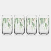 グリーン金ゴールドユーカリプトゥスグリジーグリッター結婚ズ ガラス缶 (右)