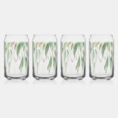 グリーン金ゴールドユーカリプトゥスグリジーグリッター結婚ズ ガラス缶 (左)