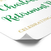 グリーン金ゴールドリタイアメントパーティー8.5x11 ポスター (角)