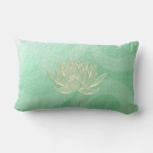 グリーン金ゴールドロータスヨガスタジオメディテーションインストラクター ランバークッション (裏面)