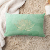 グリーン金ゴールドロータスヨガスタジオメディテーションインストラクター ランバークッション (ブランケット)