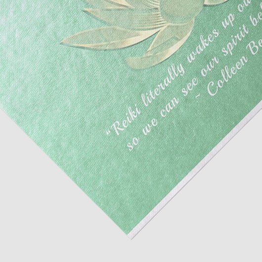 グリーン金ゴールドロータスヨガメディテーションインストラクター引用文 薄葉紙 (詳細)