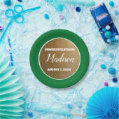 グリーン金ゴールド卒業大学トランクパーティー ペーパープレート (パーティー)