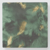 グリーン金ゴールド南西コウィド ストーンコースター (正面)