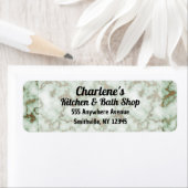 グリーン金ゴールド大理石差出人住所ラベル ラベル (インサイチュ)