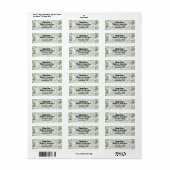 グリーン金ゴールド大理石差出人住所ラベル ラベル (フルシート)