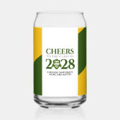 グリーン金ゴールド学校大学卒業 ガラス缶 (裏面)