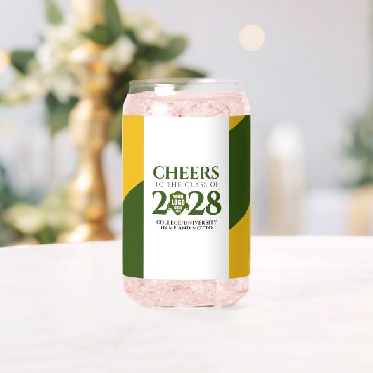 グリーン金ゴールド学校大学卒業 ガラス缶 (インサイチュ (ウェディング))
