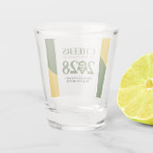 グリーン金ゴールド学校大学卒業 ショットグラス (裏面)