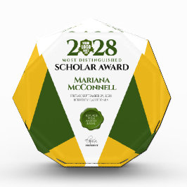 グリーン金ゴールド学校大学卒業 フォトブロック