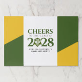 グリーン金ゴールド学校大学卒業 ペーパーパッド (正面)