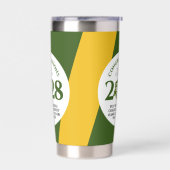 グリーン金ゴールド学校大学卒業 保温保冷タンブラー (左面)