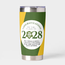 グリーン金ゴールド学校大学卒業 保温保冷タンブラー
