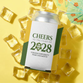 グリーン金ゴールド学校大学卒業 缶クーラー