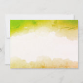 グリーン金ゴールド水彩高校クラス懇親会 招待状 (裏面)