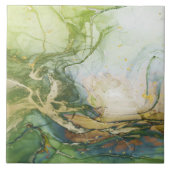 グリーン金ゴールド白大理石 タイル (正面)