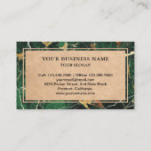 グリーン金ゴールド花崗岩スプラッシュバックキッチンカウンタートップ 名刺 (裏面)