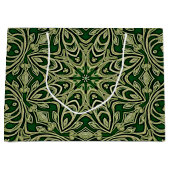 グリーン金ゴールド装飾抱き枕 ラージペーパーバッグ (正面)