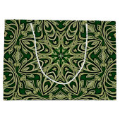 グリーン金ゴールド装飾抱き枕 ラージペーパーバッグ (裏面)