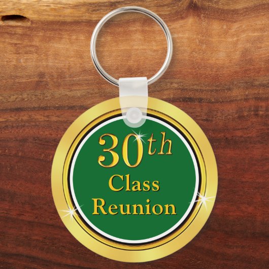 グリーン金ゴールド高校懇親会アイディア30年 キーホルダー (裏面)