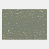 グリーン金ゴールド鹿 ラッピングペーパーシート (正面3)